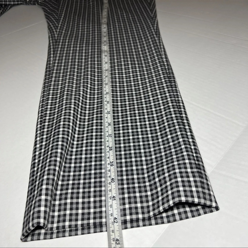J. Crew Straight-leg Pant Plaid Elastic Waist in Black & White Size 16T Lined - Picture 12 of 14